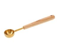 UTHCLO Wood Handle Stainless Steel Measuring Spoon for Coffee Milk Powder Wax Seal DIY Ergonomic Heat-Resistant Scoop with Scale Baking Kitchen Measuring Tablespoon for Spices and Beans