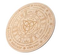 UTHCLO Wooden Altar Board for Religious Rites Home Decor Round Spiritual Ceremony Plate Safe Natural Material Stable Design for Table Display Enrich Dowsing Games with Family and Friends
