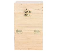 UTHCLO Wooden Bird Nest Box for Love Birds and Parakeets Khaki Circular Breeding Box Practical Design and Easy to Clean Natural Wood Material for Home Or Aviary Random Color