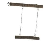 UTHCLO Wooden Bird Stand Parrot Perch Bite-resistant Natural Wood Parakeet Swing for Indoor Caged Birds Plaything and Climbing Playground