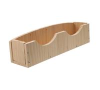 UTHCLO Wooden Bunny Feeder with Large Hanging Hay Rack, Rectangular Pet Rabbit Food Basin for Guinea Pigs and Chinchillas, Securely Fixed Small Animal Feeder for Indoor Use