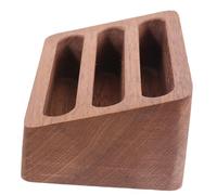 UTHCLO Wooden Business Card Holder with Three-compartment Design Wood Grain Display Stand for Office Clinic Retail Trade Showrooms Desktop Organizer for Visiting Cards