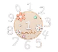 UTHCLO Wooden Cards Set Month Signs for Newborn Boy with Designs Elegant Charm Unique Shape Safe Table Decor Made of Natural Wood Materials for Monthly Photos Sharing Happiness