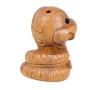 UTHCLO Wooden Chinese Zodiac Snake Pendant Keychain Mini Carved Snake Charm for DIY Craft Lightweight Stylish Hanging Decor Handcrafted Wood Animal Charm for Bag Phone Accessory