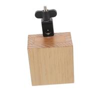 UTHCLO Wooden Cowbell Jam Block Small Size Solid Wood Percussion Instrument with Handle for Band Practice Drum Set Accessory Suitable for Hand Percussion and Jazz Drumming