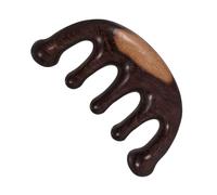 UTHCLO Wooden Five-tooth Massage Comb Wide Tooth Bald Man Comb for Scalp Massage No Static Fine for Hair Detangling