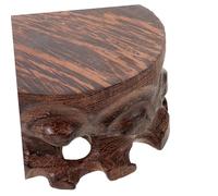 UTHCLO Wooden Flowerpot Display Base Carved Chicken Wing Wood Pedestal Stand for Vase Fish Tank Teapot Indoor Plant Holder Rustic Round and Square Multi Use Display Stand for Home Decor