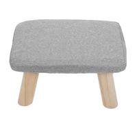 UTHCLO Wooden Footrest Stool Non-Slip Base, Portable Solid Wood Footrest 35x25x20cm, Grey Minimalist Foot Pedal for Office, Bedroom, and Garden Use