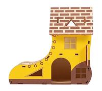 UTHCLO Wooden Hamster Cage Pet Hut Natural Hideout for Hamsters Rats Stress Relief Mental Health Support All-season Indoor Playground Platform