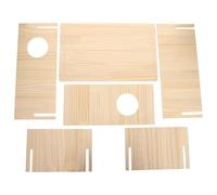 UTHCLO Wooden Hamster Sleeping House 32X20X13Cm Rectangular Small Pet Nest with Maze Design for Hamsters and Chinchillas - Natural Wood Pet Accessory for Comfortable Rest