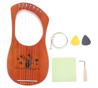UTHCLO Wooden Lyre Harp Musical Instrument for Beginners Strings for Home Practice Classroom Ensemble Random Color