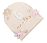 UTHCLO Wooden Monthly Progress Cards Set with Decorative Monthly Discs for Newborn Photo Props and Growth Recording in First Year