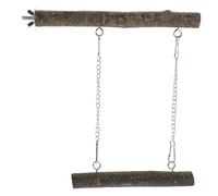 UTHCLO Wooden Parrot Swing with Natural Bird Perch Stand for Parakeets and Small Birds Hanging Cage Accessory for Foot Exercise and Entertainment