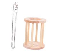 UTHCLO Wooden Rabbit Feeder Rack Hay Holder with Chain for Guinea Pigs and Small Pets Dual-purpose Food Manger Protects From Cage Mess and Minimizes Waste