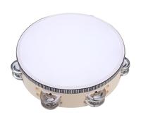 UTHCLO Wooden Tambourine for Lightweight Handheld Jingle Drum with Metal Jingles Safe Percussion Instrument for Rhythm Practice Dance Music Education