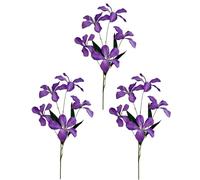 UTHDLM 3Pcs Artificial Lily Flowers, Fake Flame Lily, 29.5" Long Stem Fake Silk Flowers for DIY, Vase, Party, Wedding Bouquet Table Centerpiece, Arrangement, Anniversary, Home Decor(Deep Purple)