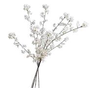 UTHDLM 4Pcs Artificial Cherry Blossom, 44.88" Fake Long Stem Cherry Blossom Faux Silk Flowers for Vase Home Decoration Wedding Party Garden(White)