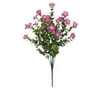 UTHDLM Artificial Camellias, Realistic Eucalyptus Faux Flower Bouquets, Outdoor/Indoor Decorative Flowers for Vase, Home Decor, Wedding, Party, Garden(Pink-Purple)