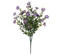 UTHDLM Artificial Camellias, Realistic Eucalyptus Faux Flower Bouquets, Outdoor/Indoor Decorative Flowers for Vase, Home Decor, Wedding, Party, Garden(Purple-A)
