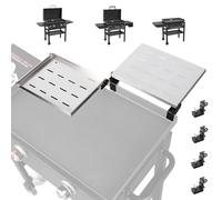 Utheer 2-Pack Griddle Warming Rack for Blackstone 28" Griddles, Stainless Steel Flat Top Grill Accessories | Reversible Rack Adds Prep Space, Foldable Clip-On Design Expands Cooking & Holding Area