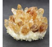 UTHTY Meditation Home Natural Citrine Cluster Healing Crystal Cluster Quartz Home Decor (Color : Orange Yellow, Size : 500-550g)