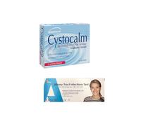 UTI Support Kit | Galpharm Cystocalm Cystitis Relief Sachets 6 Pack + Alltest Urinary Tract Support Home Test Kit 1 Count