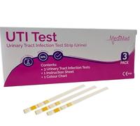 UTI Urine Test Strips Urinary Tract Infection Cystitis Tests Leukocytes, Nitrites, Protein & Blood - 3 Pack