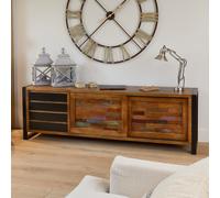 utica wide wooden sideboard with 2 doors 4 drawers in satin lacquer