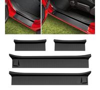 Utiiy Door Sill Guards Kit Fit for 2018-2025 Jeep Wrangler JL Unlimited, Door Sill Protector for 2020-2025 Jeep Gladiator, Entry Guard Protector for 2024 Wrangler JLU&Gladiator JT 4 Door Accessories