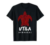 Utila Honduras Tribal Sea Turtle Island Design T-Shirt