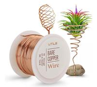 UTILE 18 Gauge Bare Copper Wire for Plants, 30 Yards - Pure Copper Electroculture Wire - Copper for Gardening, Jewelry Making, Craft Beading, 1.2 mm, 27.4m Wire Spool