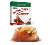 UTILIMATES Turkey Brine Bag 24"x24" Gusseted Bottom, 3 Brining Bags For Turkey 15 20 25 lbs up to 30 lbs, with 6 Reusable Ties, Cooking Twine 5m, BPA Free Food Grade, Heavy Duty Large Brining Bag