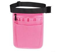 Utility Belt Bag With 8 Pockets Adjustable Waist Pack Professional Tool Organizer Storage Pouch For Nurses Workers Black(pink)