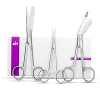 Utility Blunt Nursing Scissors First aid All-Purpose Instrument Sharp Blunt 15.5 cm Stainless Steel Dressing Scissor Autoclavable for Home Use ( 3 Pcs Scissor Set)