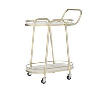utility cart 2 Tier Bar Cart Kitchen on Wheels, Modern Portable Coffee Table for Home, Utility Mobile Serving Carts Stands(White)