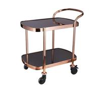 utility cart Modern Luxury Bar Carts Serving Kitchen Wine Rack on Wheels 2-Tier Rolling, Mirror Stainless Steel, for, Dining Room and Parties Carts Stands(Gold)