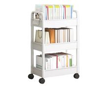 Utility Cart On Wheels | 3 Tier Rolling Cart | Utility Cart Rolling Cart Organizer | Multi Functional Snack Cart Trolley | Movable Storage Organizer | Rolling Library Book Cart For Room Office