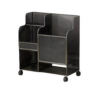 Utility Cart on Wheels for Storing Mats And Foam Rollers, Black