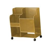Utility Cart on Wheels for Storing Mats And Foam Rollers, Gold