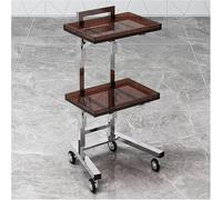 Utility Cart, Stainless Steel Rolling Storage Trolley with Wheels, Folding Organizer for Bedroom and Salon Use