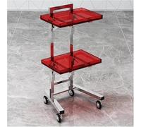 Utility Cart, Stainless Steel Rolling Storage Trolley with Wheels, Folding Organizer for Bedroom and Salon Use