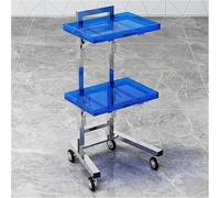Utility Cart, Stainless Steel Rolling Storage Trolley with Wheels, Folding Organizer for Bedroom and Salon Use