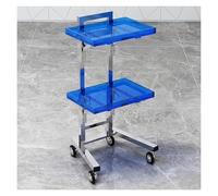 Utility Cart, Stainless Steel Rolling Storage Trolley with Wheels, Sturdy Organizer for Bedroom and Tattoo Shop, Folding Storage Tray, Easy to Move