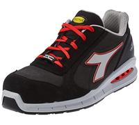 UTILITY DIADORA Men's Run Net Airbox Low S3 SRC Sneaker, C9034 Asphalt, Silver, Red, 8 UK