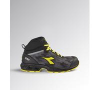 Utility Diadora Shark Stable Imp Mid S3S FO SR SC ESD - S3S FO SR SC ESD - Safety Shoes for Men, Black and Grey, 38 EU