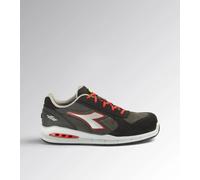 UTILITY DIADORA Men's Run Net Airbox Low S3 SRC Sneaker, C9034 Asphalt, Silver, Red, 8 UK
