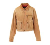 Utility Distressed Bomber - female - Dsquared2 - Light Jackets - Brown - L - Jackets L