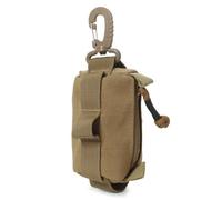 Utility EDC Pouch Bag, Tactical Keychain Coin Purse Molle Pouch Compact Accessories with Carabiner for Sport Hiking Camping