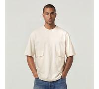 Utility Fabric Mix T-Shirt - White - Men XXL
