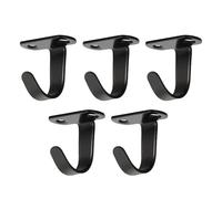 Utility Hook - 5 Pieces Stainless Steel Hooks | Storage Hooks | Heavy Duty Clamp Bracket | Strong Thicken J-Type Top Hanger | Organizer Hangers for Cabinet Bathroom Closet Purse Clothes Bag Coat